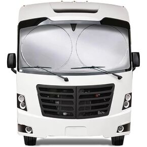 RV Murts RV Windshield Sunshade Cover, Reflective Car Windshield Sun Blocker for Sun UV&Heat Protection, Keep Your RVs Cool, Sun Shade for Front RVs, Truck, Motorhome, larger Bus, XXXL-102 x 51 inches