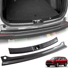 Inner & Outer Rear Bumper Guard for Honda CRV 2024 2023 Carbon Fiber Printing Rear Bumper Protector ABS Material Rear Bumper Trunk Sill Protector