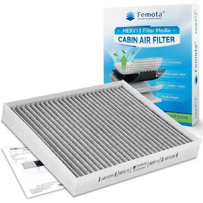 Tested MERV 13 Cabin Air Filter with Activated Carbon, CF12151 for Hyundai Sonata Gas (2015-2019, Not fit for Hybrid models), Kia Cadenza (2017-2019).