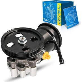 PHILTOP Power Steering Pump with Reservoir & Pulley, Compatible with 1996-2000 4Runner 2.7L, 1997-2001 Tacoma, Replace # 21-5228, 215228, 965228, 44320-35630, 44320-60260, 44320-35480, 44320-04043
