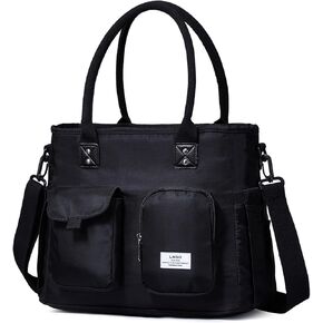 Large Utility Tote Bag with Multi-pockets and Compartment for Travel & Work