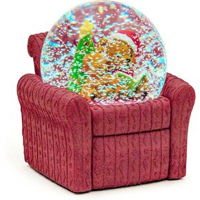 Musical Christmas Bear Snow Globe, Christmas Tree & Cozy Sofa Design, Christmas Decoration for Family, Friends, Plays 14 Classic Christmas Carols