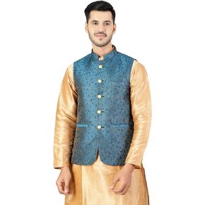 Wintage Men's Rayon Bandhgala Festive Nehru Jacket Justcoat -8 Colors