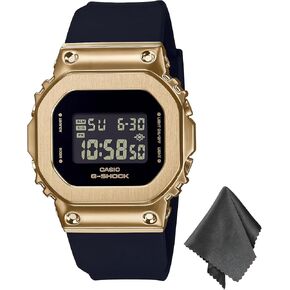 G -Shock Watch Gold Ion Metal Bezel و Band مع قماشية تنظيف OSP - Gold - Casio Watch Men 200 M.