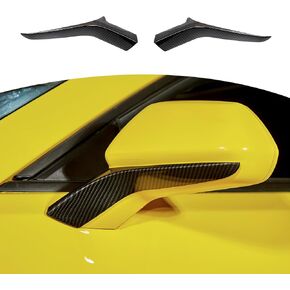 RT-TCZ for Camaro Side Mirror Base Trim Cover Carbon Fiber for Chevy Camaro 2017 up Black Carbon Fiber Grain Exterior Accessories 2pcs