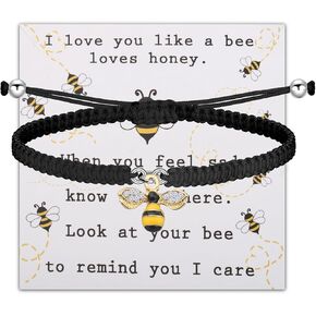 BLEOUK Bee Honey Themed Jewelry Gift Bee Lovers Gifts For Friend And Teacher Beekeeper Bee Inspire Gifts bee Gifts For Women