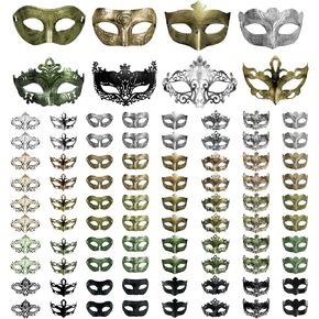 80 Pieces Masquerade Masks Vintage Antique Mask Venetian Party Masks