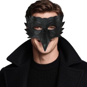 MCJC Halloween Eagle Bird Mask ، ملحق أزياء الأزياء ، تصميم نصف منقار نصف الوجه