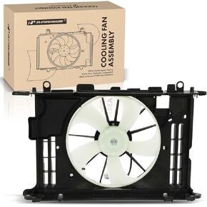 A-Premium Engine Radiator Cooling Fan Assembly Compatible with Select Toyota & Pontiac Models - Corolla 2009-2013, Matrix 2009-2014, Vibe 2009-2010 - Replace# 88975763PFM, 88975767