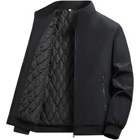 LBL Leading the Better Life Mens Bomber Jackets Casual Fall Winter Warm Windbreaker Full Zip Windproof Outwear Coats