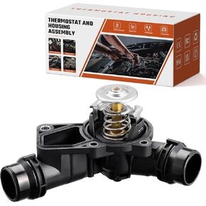 11537509227 Engine Coolant Thermostat Housing Assembly Fit for BMW 323Ci 323i 325i 325Xi 528i 530i X3 X5 Z3 Z4 1999-2006 Replace 11530139877