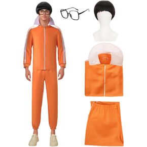 Men's Adult Vector Costume Cosplay 2-piece Orange Costumes Jacket Trousers Hoodie Sportswear Suit Fashion Sportswear Suit