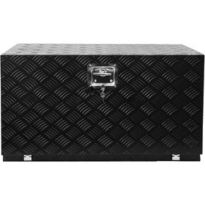 30 بوصة من الألومنيوم الشاقية الشاقية مربع أدوات مطلي بالتقاط الشاحنة السرير RV Tooler Tooler Plate Diamond Plate Underbody Box منظم تخزين مربع مقبض مع مقبض جانبي ومفاتيح