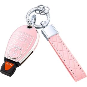 Key Fob Cover with Keychain for Dodge Ram for Chrysler Grand Caravan Charger Challenger Durango Journey Magnum