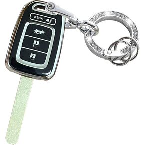 بالنسبة إلى Honda Key Fob Cover Cover Gold Keychain TPU Key FOB shell fit for Honda Accord Civic CR-V HR-V (Pink-Gold)