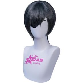 OSIAS Ciel Phantomhive Wig Short Bule Grey Synthetic Heat Resistant Hair