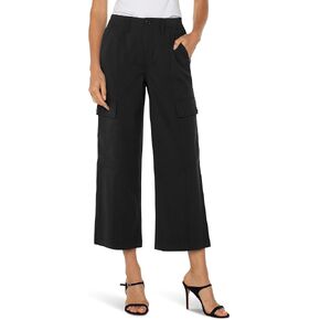 Liverpool Women's Hi-Rise Cargo Crop Straight Pant 26"