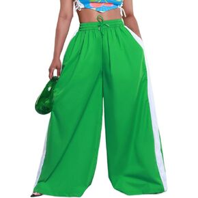 Women's Cargo Pants Baggy Wide Leg Pants Straight Y2K Drawstring Casual Pants with Pockets