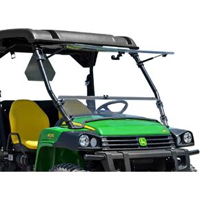 SuperATV Heavy Duty Scratch Resistant 3-in-1 Flip Windshield for John Deere Gator HPX, 620i, 625i, 825i, XUV 850, XUV 855D, Can be Set to Open, Vented Or Closed, USA Made
