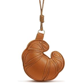 Leather Horn Bag Charm Keychain for Bag Cute Bread Keychain Accessory for Women Backpack Car Purse Handbag Pendant Accessories Attachment Hanging Decoration