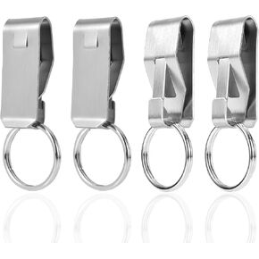 4pcs Belt Key Clip, Metal Belt Key Holder Belt Keychain Clip Keyring Holder Clip Belt Loop Key Ring Holder for Car Keys Home Office Supplies