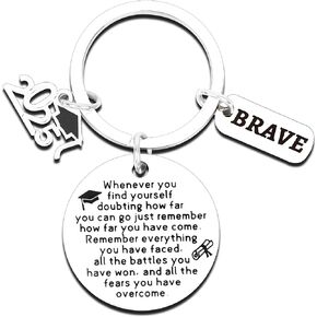 2025 Graduation Gifts for Him Her - Class of 2025 Graduation Keychain, Inspirational Gifts for Girls Boys Middle High School College Student