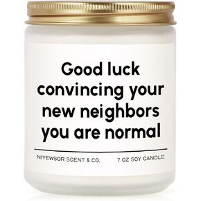 Niyewsor Funny House Warming Gifts, Housewarming Candle 2025, House Warming Gifts New House Home, New Apartment Gifts, Moving Away Gifts for Friends, New Homeowner Gifts, 7oz
