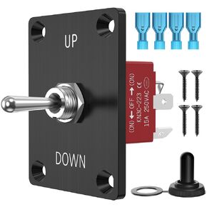 Toggle Switch, Malictele 12V 30A Heavy Duty ON/Off 2Pin SPST Waterproof Toggle Switch with Mounting Panel and Waterproof Cap for Auto Car Boats