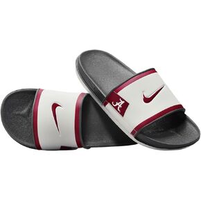 Nike College Offcourt (Alabama) Slides (FN2642-001, Night Silver/Dark Smoke Grey/Team Crimson)