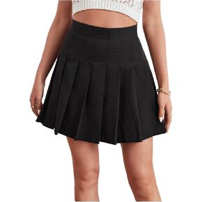 MakeMeChic Women's Y2K Mini Skirt Pleated Cheerleader A Line Skater Skirts