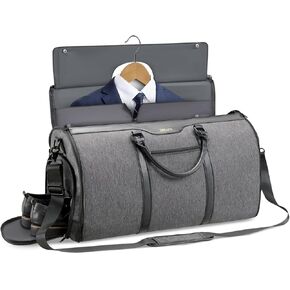 Ultimate 3-in-1 Garment Duffel Bag – Wrinkle-Free, Spacious 50L Capacity, Waterproof, Ideal for Business Trips & Weekend Getaways (Brown)
