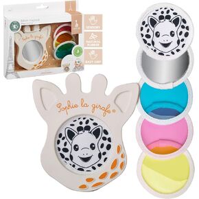 Sophie la girafe Magic Mirror | Awaken Baby's Eyesight with Several Interchangeable Lenses | Frame is Made from Natural Rubber