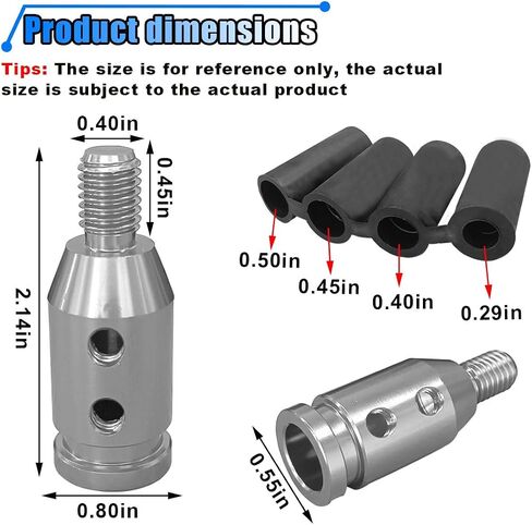 Universal Car Gear Shift Knob Adapter, M10x1.5 Aluminum Alloy Gear Stick Connector Car Shifter Adapter, Gear Shift Adapter Shifter Knob Boot Retainer for Non-Threaded Manual Shifters (Silver) in Saudi Arabia
