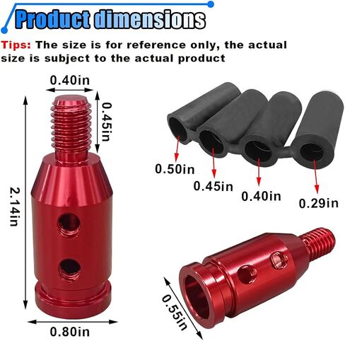 Universal Car Gear Shift Knob Adapter, M10x1.5 Aluminum Alloy Gear Stick Connector Car Shifter Adapter, Gear Shift Adapter Shifter Knob Boot Retainer for Non-Threaded Manual Shifters (Silver) in Saudi Arabia
