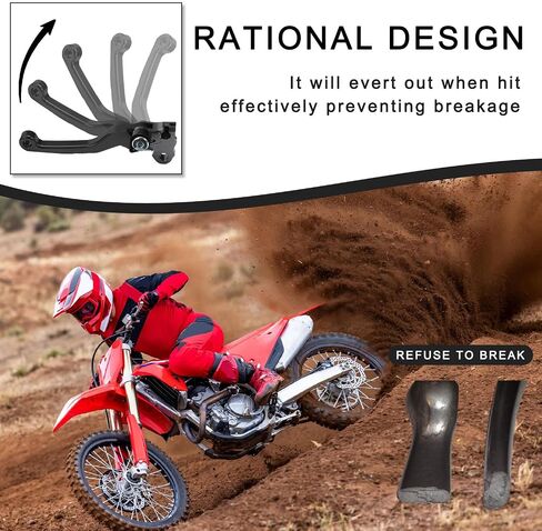 دراجة نارية فرامل القابض رافعة محور الرافعات مجموعة CNC قابلة للتعديل ل CRF250R CRF450R 2007-2023 CRF250RX 2019-2023 CRF450RX 2017-2023 CRF450RWE دراجة DIRT أسود in Kuwait