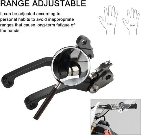 دراجة نارية فرامل القابض رافعة محور الرافعات مجموعة CNC قابلة للتعديل ل CRF250R CRF450R 2007-2023 CRF250RX 2019-2023 CRF450RX 2017-2023 CRF450RWE دراجة DIRT أسود in Kuwait