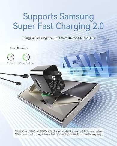 20W USB C Charger,Huntkey USB-C Power Adapter PD Type c Fast Charger Block USBC Wall Charger for iPhone 14/13/12/11/X/XR Series,Samsung Galaxy S22/S20,Google Pixel Series,iPad Pro and More in Saudi Arabia
