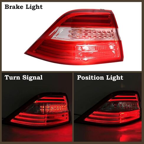 Left Driver Side LED Outer Tail Light Fit for 2012 2013 2014 2015 Mercedes Benz ML350 ML550 W166 Rear Lamp Assembly LH USA Style1669063501 MB2804107 in Saudi Arabia