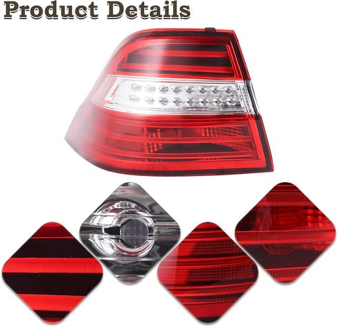 Left Driver Side LED Outer Tail Light Fit for 2012 2013 2014 2015 Mercedes Benz ML350 ML550 W166 Rear Lamp Assembly LH USA Style1669063501 MB2804107 in Saudi Arabia