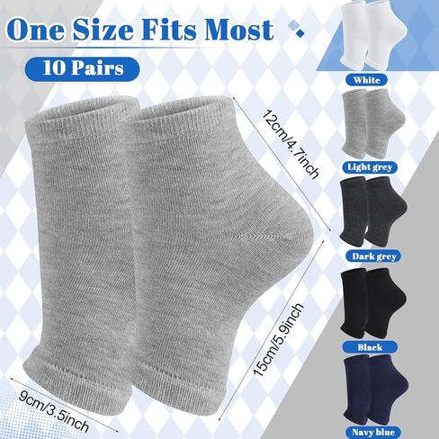 10 Pairs Men Toeless Socks Open Toe Flip Flop Pedicure Socks for Sandals Running Yoga Spa in Saudi Arabia