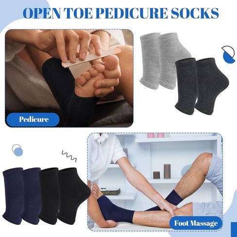 10 Pairs Men Toeless Socks Open Toe Flip Flop Pedicure Socks for Sandals Running Yoga Spa in Saudi Arabia