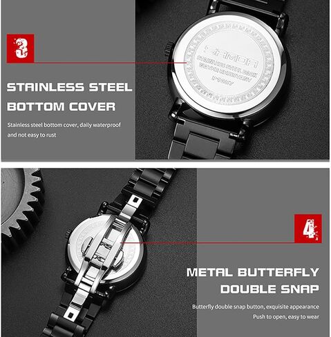 MASTOP Mens Wrist Watch Creative 3D Spinning Car Wheel Rotating Watches Rim Hub Design Fashion Quartz Stylish Wristwatch with Stainless Steel Strap Gifts for Car Enthusiasts in Saudi Arabia