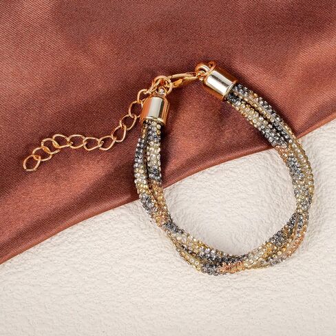 Crystal Bracelets for Women Chunky Bangle Adjustable Tennis Bracelets Boho Jewelry in Kuwait