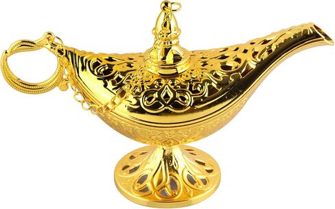 Alisveristime Ornate Zamac Decorative Lamp for Home Decor - Elegant Collectible (Gold & Silver) (Gold) in Saudi Arabia