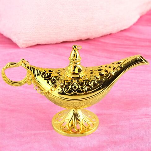 Alisveristime Ornate Zamac Decorative Lamp for Home Decor - Elegant Collectible (Gold & Silver) (Gold) in Saudi Arabia