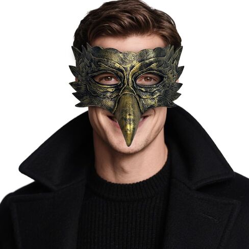 MCJC Halloween Eagle Bird Mask,Masquerade Costume Accessory, Half Face Beak Design in Saudi Arabia