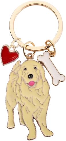Cute Puppy Dog Keychain Golden Retriever Key Charm Keychain Pet Lover Keyring Gift in Saudi Arabia