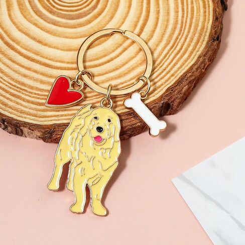 Cute Puppy Dog Keychain Golden Retriever Key Charm Keychain Pet Lover Keyring Gift in Saudi Arabia