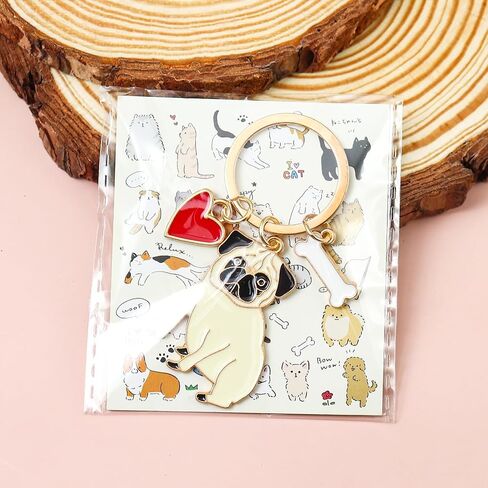 Cute Puppy Dog Keychain Golden Retriever Key Charm Keychain Pet Lover Keyring Gift in Saudi Arabia