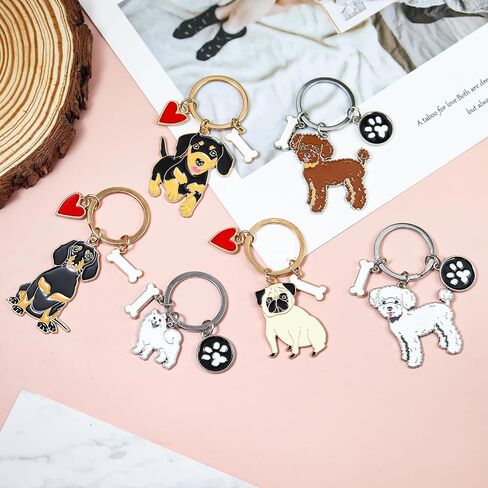 Cute Puppy Dog Keychain Golden Retriever Key Charm Keychain Pet Lover Keyring Gift in Saudi Arabia